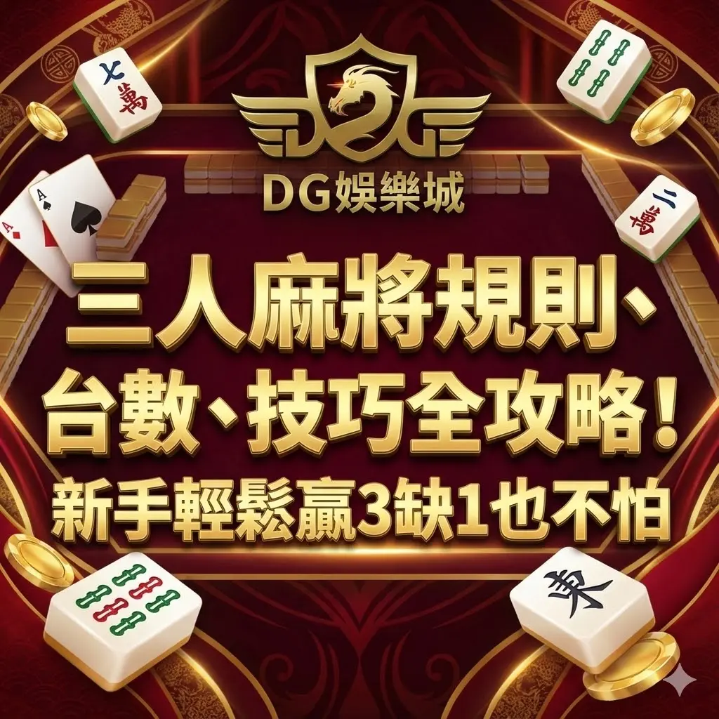 三人麻將規則、台數、技巧全攻略！新手輕鬆贏3缺1也不怕